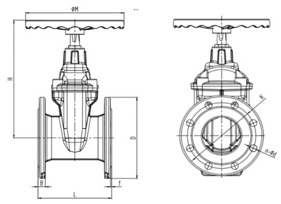 Gate valve flange F4 table 2